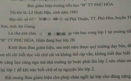 Bất ngờ "đơn xin ở lại lớp" gửi Bộ trưởng Bộ GD-ĐT