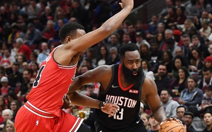 NBA 19-20: James Harden tỏa sáng với 42 điểm giúp Houston Rockets "nhấn chìm" Chicago Bulls