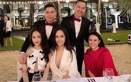 Mai Phương Thúy, Hương Giang cùng đọ vòng một khủng trong tiệc kỷ niệm 5 năm đám cưới của NTK Adrian Anh Tuấn