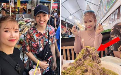 Sang Thái Lan đúng dịp sinh nhật, Khởi My được Kelvin Khánh tặng “bánh kem” là một… cục sườn to bự: Đến xỉu với độ lầy của hai vợ chồng này!