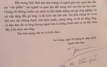 Nhà trường tăng lịch học thêm, phụ huynh dũng cảm viết đơn cho con không đi nhưng lý do đưa ra mới đáng ngưỡng mộ