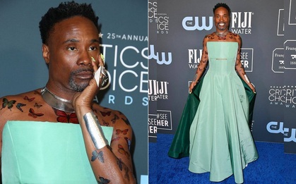"Nam nhân thích mặc váy" Billy Porter lại làm lu mờ hội chị em với bộ cánh nhìn tưởng là váy nhưng hóa ra không phải