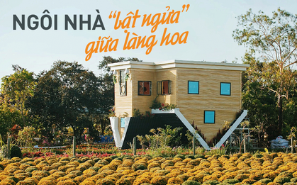 Căn biệt thự vừa xây xong nằm "bật ngửa" giữa làng hoa, khiến hàng trăm người tò mò kéo xuống Sa Đéc