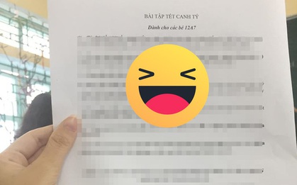 "Giáo viên nhà người ta" phát một lúc 7 bài tập Tết nhưng học sinh đọc xong đều hò reo, đập tay ăn mừng vì nội dung quá chất