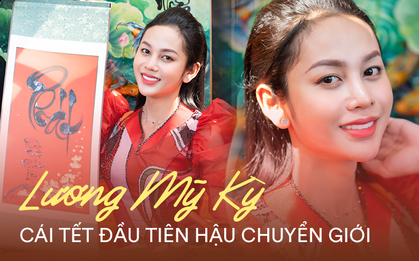 Lương Mỹ Kỳ diện áo dài đỏ rực, tươi tắn đón cái Tết đầu tiên hậu chuyển giới