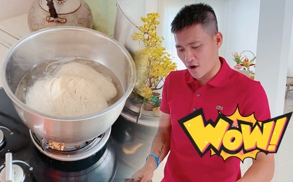 Không phải bánh tét hay thịt kho, mùng 1 Tết nhà Thuỷ Tiên - Công Vinh là phải ăn món mì đặc biệt này để cầu may mắn