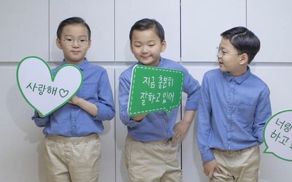Ba nhóc tỳ Daehan - Minguk - Manse ngày càng lớn phổng phao, cậu cả gây chú ý vì giống y chang bố