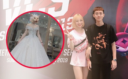 "Boy 1 Champ" Hà Tiều Phu bất ngờ đăng ảnh streamer Hoàng Thu Hường thử váy cưới, dân tình rôm rả chúc mừng