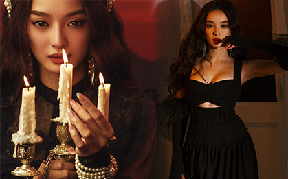 Kaity Nguyễn tung bộ ảnh Halloween chuẩn style Tiệc Trăng Máu, dân tình dán mắt vào vòng 1 khủng nóng hừng hực của cô nàng