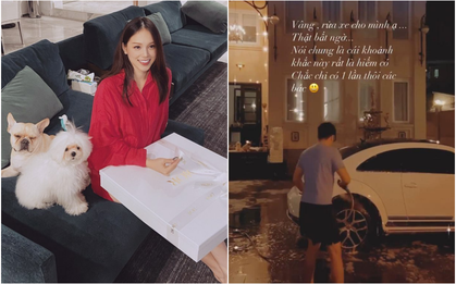 Linh Rin khoe được thiếu gia nhà tỷ phú đích thân rửa xe cho, dân tình lại lăm le soi căn biệt thự to vật vã