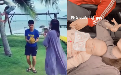 V.League 2020 vừa kết thúc, Văn Đức "tự thưởng" bằng chuyến du lịch cực chill cùng vợ và con gái