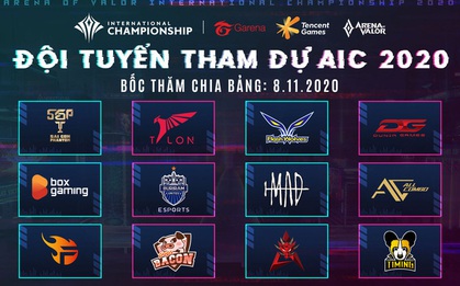 Lộ diện 12 đội tham dự AIC 2020, bất ngờ với sự xuất hiện của ẩn số tới từ Trung Quốc và Hàn Quốc
