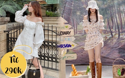 Bỏ ra từ 290k là sắm được váy trễ vai xinh chuẩn công chúa