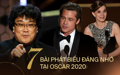 7 khoảnh khắc phát biểu đáng nhớ tại Oscar 2020: "Chú Bong" Parasite tỏ tình ngay trên sân khấu, Brad Pitt "lầy lội" cà khịa Tổng thống Trump