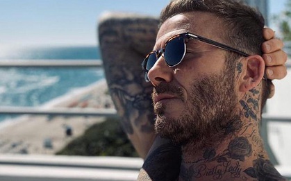 Chụp ảnh quảng cáo sương sương, nhưng "ông chú" David Beckham vẫn manly chết ngất, khiến đám đàn em còn phải chạy dài