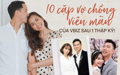 10 cặp vợ chồng Vbiz gắn kết hơn 1 thập kỷ: Chuyện tình Hà Tăng đẹp như phim, Hồ Hoài Anh - Hương Giang xa để lại về với nhau