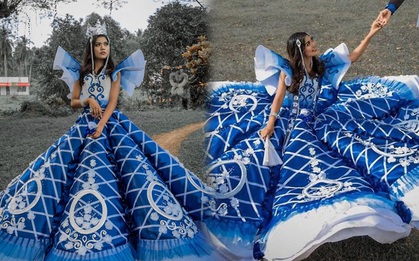 Anh trai nhà người ta: Tự tay thiết kế váy Cinderella siêu xinh cho em gái đi prom cuối năm dù không học chút gì về thời trang