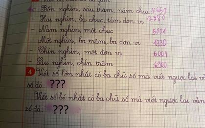 Yêu cầu viết số bé nhất có 3 chữ số mà viết ngược lại vẫn là số đó, cậu học trò cho ra đáp án khiến dân mạng cười ngất