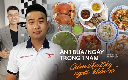 Ăn 1 bữa/ngày theo triết lý Nhật Bản, chàng trai công sở giảm gần 20kg chỉ trong 1 năm, xóa sạch bệnh tật