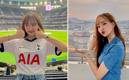 Tới sân xem Son Heung-min chơi bóng, cô nàng fan hâm mộ khiến dân tình ngỡ ngàng bởi gương mặt xinh đẹp, nụ cười tươi rói
