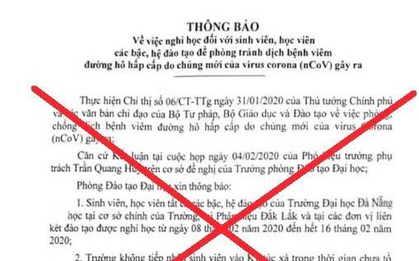 Xuất hiện văn bản giả mạo thông tin Đại học Đà Nẵng cho sinh viên nghỉ thêm một tuần