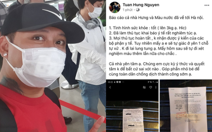 Tuấn Hưng công khai thông báo y tế và chuyện cách ly sau khi từ Mỹ trở về nước