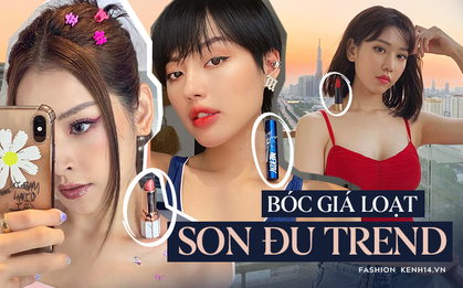 Bóc giá loạt son đu trend khoe xương quai xanh của sao Việt: Điểm mặt đủ son hi-end hot hit, riêng Khánh Linh thử thách với son 150k