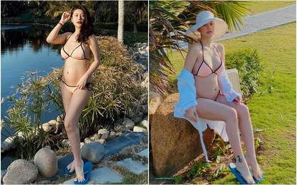 Vân Navy bầu bí vẫn tự tin diện bikini khoe dáng nuột, giữ vững khí chất sang chảnh của hot girl đời đầu