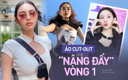 Chẳng hở nhiều mà lại tạo hiệu ứng "nâng đẩy" vòng 1 tức thì, bảo sao áo cut-out trên ngực được các mỹ nhân châu Á mê đến vậy