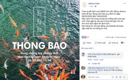 Nối gót Hà Nội và TP. HCM, hôm nay, loạt quán cafe nổi tiếng ở Đà Lạt cũng thông báo tạm đóng cửa để phòng dịch