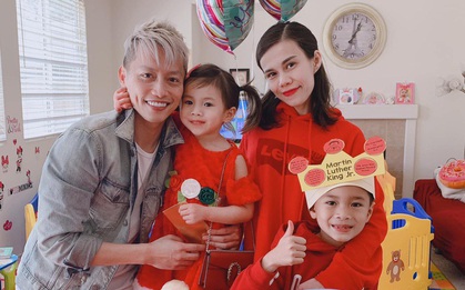 Thuỵ Anh tổ chức sinh nhật cho con gái 4 tuổi ở Mỹ, ảnh gia đình hé lộ mối quan hệ của chồng với con trai riêng