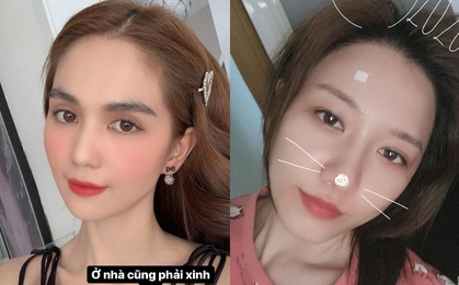 Loạt sao Việt trốn trong nhà vẫn điệu: Ngọc Trinh, Diệp Lâm Anh makeup "full combo", Hari Won tô vẽ sương sương mà xinh trẻ hơn hẳn