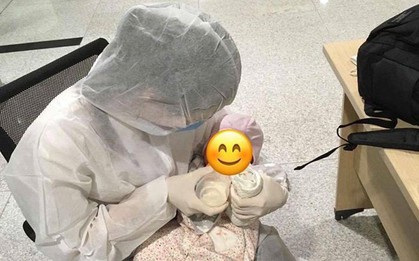 Chuyến bay đặc biệt: Cháu bé 2 tháng tuổi “một mình” từ Hàn Quốc về nước tránh dịch Covid-19