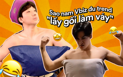 Loạt sao nam Vbiz bỗng đu trend "lấy gối làm váy": Trấn Thành mặc kệ rào cản "đuông dừa", Ali hay Hải Triều đỉnh hơn?