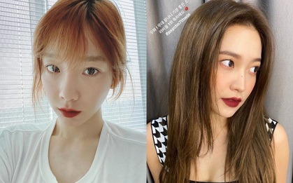 Xem Taeyeon đánh 2 màu son của Yeri là đủ biết son tôn da trắng bật tông, mặt mộc diện cũng đẹp bá cháy