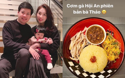 Sắp đến ngày lâm bồn vẫn vào bếp nấu ăn khéo thế này cho chồng con, Đặng Thu Thảo đúng là người vợ kiểu mẫu Vbiz