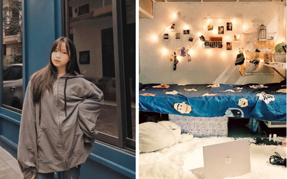 Chưa đến 750k, gái xinh biến ký túc xá xám xịt chưa đầy 15m2 thành nơi xinh hết cỡ, dân tình nhìn vào ai cũng mê mẩn