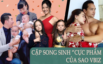 4 cặp song sinh "cực phẩm" của sao Vbiz: Xinh hết chỗ chê lại còn tiềm năng, nhóc nhà Hồ Ngọc Hà chưa chào đời đã gây bão