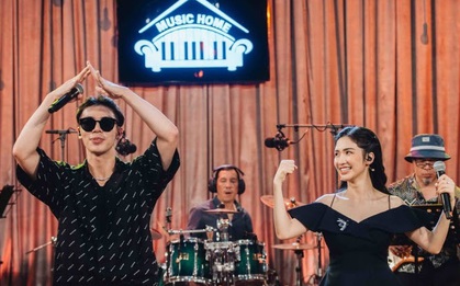 Hòa Minzy và Erik thân thiết trong buổi tổng duyệt Music Home cùng nhạc sĩ Huy Tuấn, sẽ có loạt những liên khúc song ca lần đầu được thể hiện?