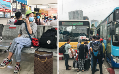 Chùm ảnh sinh viên quay trở lại thành phố học tập, tay xách nách mang hành lý và đồ ăn ngon nhất được cha mẹ gửi gắm