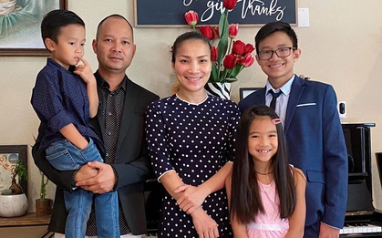 Hồng Ngọc khoe ảnh gia đình dịp kỷ niệm 15 năm cưới, tiết lộ ông xã đã khóc và lo lắng rất nhiều khi cô bị bỏng nặng