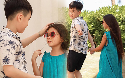 Thu Trang tung loạt ảnh "new couple” cực tình của quý tử và con gái Đoan Trang: Chờ gì mà không “đẩy thuyền” nè cô chú ơi!