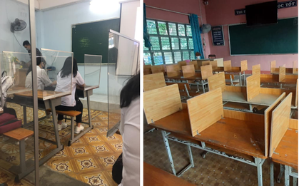 Loạt sáng kiến vách ngăn chống dịch của các trường: Vừa an toàn vừa không cho học trò quay cóp kiểm tra