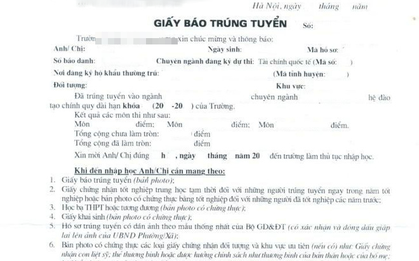 Vụ “Chưa tốt nghiệp THPT đã nhận giấy báo trúng tuyển đại học”: Trái với quy định của quy chế tuyển sinh
