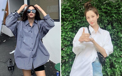 Đã bao mùa Hè trôi qua, sao Hàn vẫn chưa chán một kiểu áo sơ mi ai mặc cũng đẹp và sành điệu hơn gấp bội