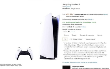 Amazon Pháp khiến Sony "giận tím người" khi rò rỉ giá bán Playstation 5