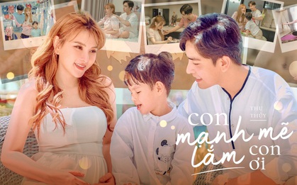 Thu Thuỷ làm MV trong thời gian mang bầu như món quà dành tặng thiên thần nhỏ, đáng chú ý là khoảnh khắc ông xã Kin Nguyễn cũng "ốm nghén" cùng