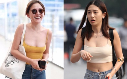 Khi hội chị em khoe vòng 1 căng tràn với áo 2 dây: Người nghĩ thoáng khen sexy nhưng người khó tính lại chê phản cảm
