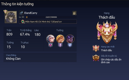 Liên Quân Mobile: Tài khoản Top 1 Thách Đấu lộ lịch sử buff bẩn, ngay lập tức bị Garena cho "bốc hơi"