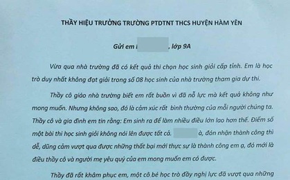 Tâm thư thầy hiệu trưởng gửi nữ sinh duy nhất trượt học sinh giỏi: Từng dòng chữ khiến ai đọc cũng rơi nước mắt!